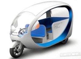 Концепт мототакси Tuk-Tuk — электрический и «золотой»