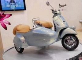 Vespa GTV Sidecar - максискутер с коляской на EICMA 2008