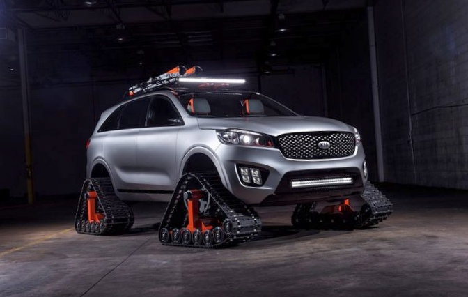 Kia представила sorento на гусеницах...